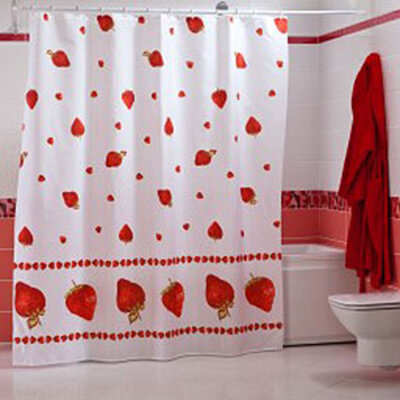 Zavesa za kadu i tuš kabinu Strawberry 180 x 200 cm