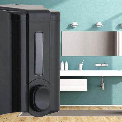 Vialli dozator za tečni sapun 500ml crni sa ključem S2B