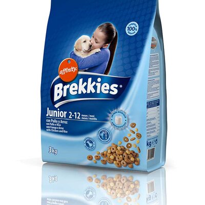 Brekkies Junior - Hrana za štence - Piletina i pirinač - pakovanje 3kg