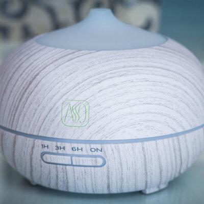 Ovlaživač vazduha Aroma difuzor u boji belog drveta sa LED osvetljenjem