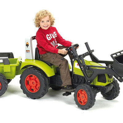 Falk Toys Dečji traktor na pedale sa prikolicom i utovarivačem 1040AM