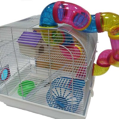 Kavez za hrčka sa tunelom kućicom opremom B4104