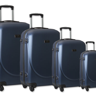 Komplet 4 ABS kofera Sanremo tamno plava