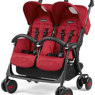 PEG PEREGO Kolica za blizance ARIA TWIN SHOPPER Class Geo Red