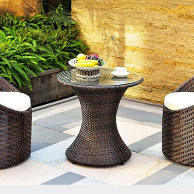 Garnitura Za Terasu Artist-A - 2 Fotelje i Sto od Wicker Ratana