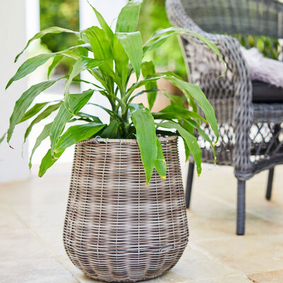 Saksije Od PE Ratana - Komplet od 2 Komada