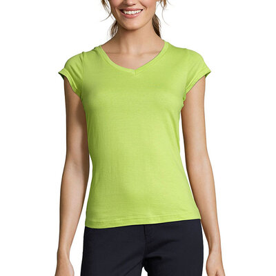 Sols Ženska majica V izrez Moon Apple Green veličina 3XL 11388