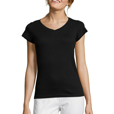 Sols Ženska majica V izrez Moon Black veličina L 11388