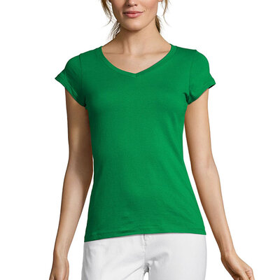 Sols Ženska majica V izrez Moon Kelly Green veličina 3XL 11388