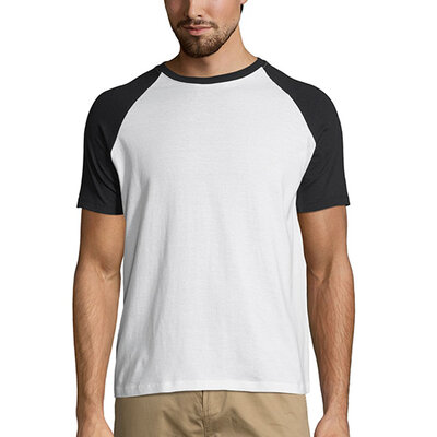 Sols Muška majica Funky white/navy veličina S 11190