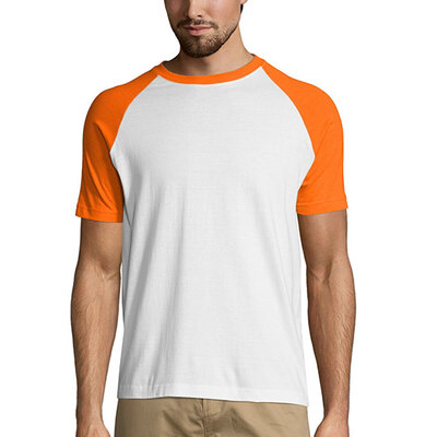 Sols Muška majica Funky white/orange veličina M 11190