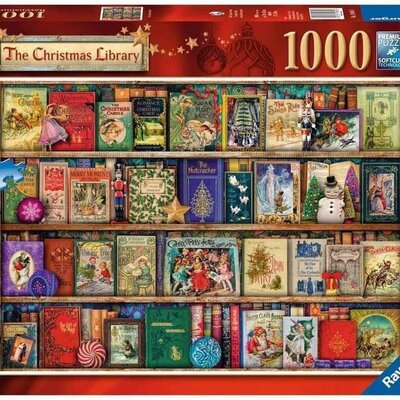 Puzzle Slagalica 1000 delova Božićna biblioteka Ravensburger 19801