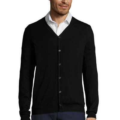 Sols Muški džemper na kopčanje Griffith Black veličina 3XL 01715