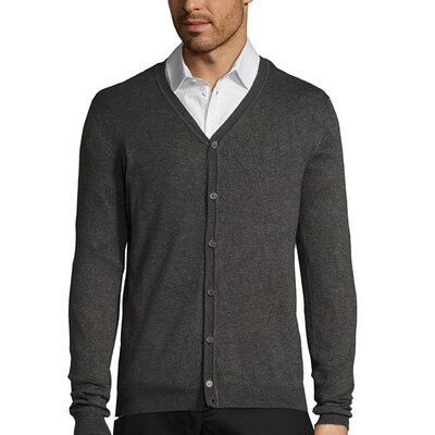 Sols Muški džemper na kopčanje Griffith Charcoal veličina 3XL 01715