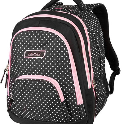 TARGET 2 u 1 - Ranac za školu JUMP Dots Pink 26304