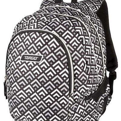 TARGET 3 ZIP - Ranac za školu DUEL Grey Pyramids 26297