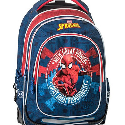 Play Školski ranac sa točkićima Trolley - Spider-Man, Emblem