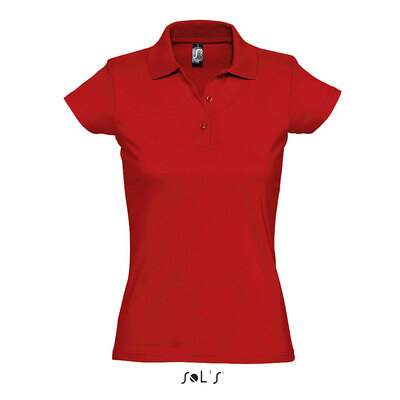 Sols Ženska pamučna polo majica Prescott Red veličina L 11376