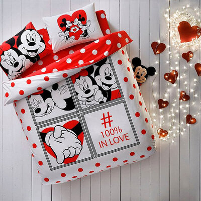 Pamučna dupla posteljina Disney Mickey Minnie Dotty