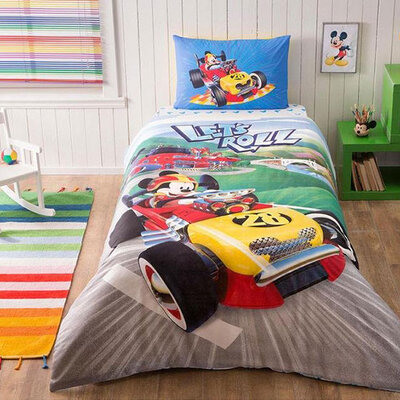 Dečja pamučna posteljina Disney Mickey Racer