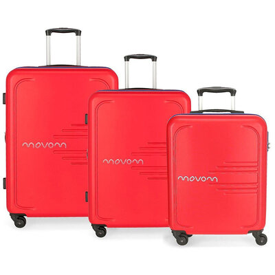 Movom ABS Koferi Flash Red Komplet 55cm-69cm-79cm 58394