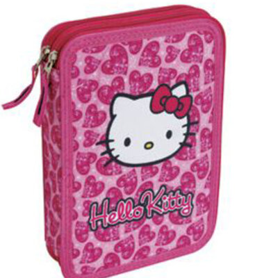 TARGET Double Pencile Case - Pernica puna HELLO KITTY Hearts 16716