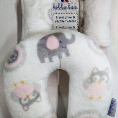 KIKKA BOO Dečiji jastuk set za putovanje PINK OWLS