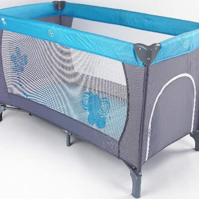 BBO Prenosivi krevetac 1 nivo 8069BV1 sivo-plava