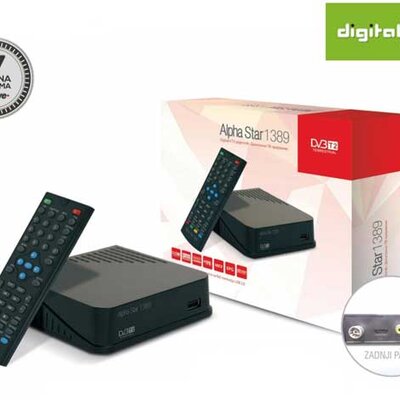 Set Top Box prijemnik digitalnog TV signala DVB-T2 Xwave Alpha Star 1389