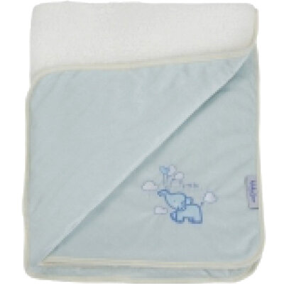 KIKKA BOO Ćebence za bebe LUXURY Coral FLEECE-SHERPA Blue Elephant 31103020033