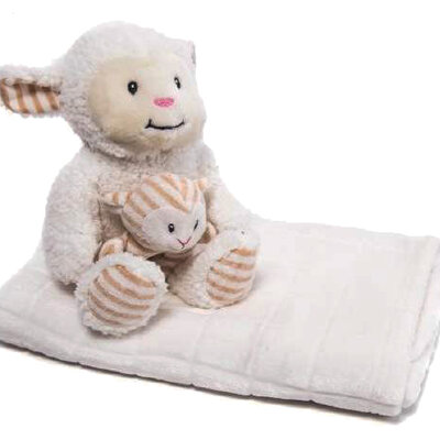 KIKKA BOO Gift SET Ćebence za bebe i igračka SHEEP Ivory 31103020039