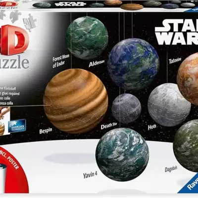 3D Puzzle Planete Star Wars galaksije 531 deo Ravensburger 11577