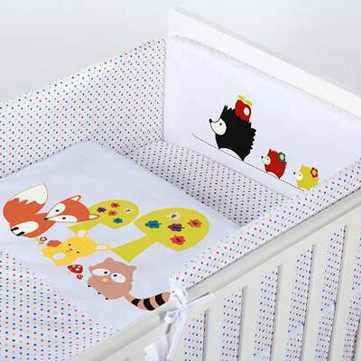 KLUPS Posteljina za bebe SET 5 delova HEDGEHOGS C-5/K042