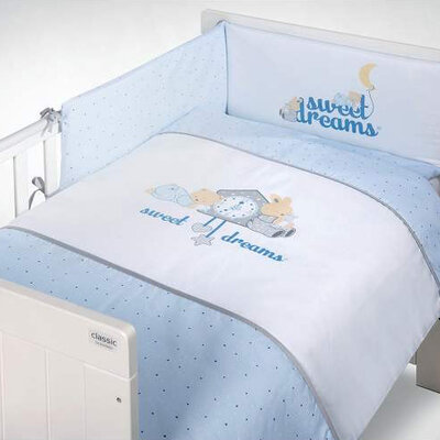 KLUPS Posteljina za bebe SET 5 delova SWEET DREAMS Blue C-5/K315C-5/K314