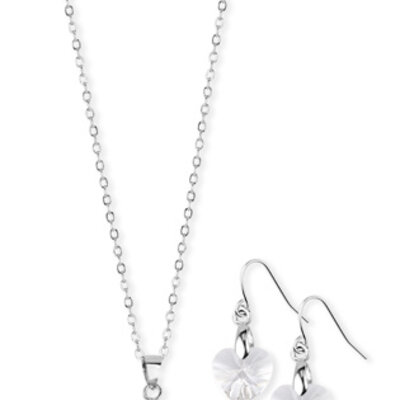 Set minđuše i ogrlica - srce