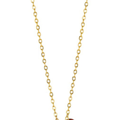 Ogrlica i privezak sa srcem crveni