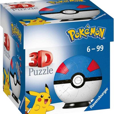 3D Puzzle slagalica Poke lopta Great Pokemon 54 dela Ravensburger 11265