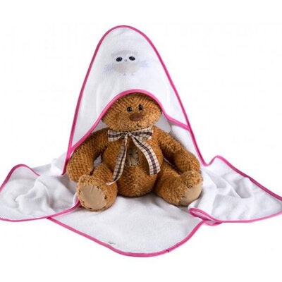 KLUPS Peškir za bebe 100 x 100 cm NIGHT BIRDS PINK H237T