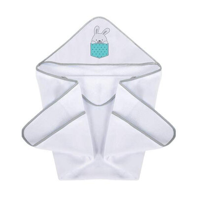 KLUPS Peškir za bebe 100 x 100 cm LITTLE BUNNIES BLUE H340T