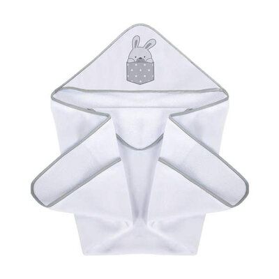 KLUPS Peškir za bebe 100 x 100 cm LITTLE BUNNIES GREY H341T