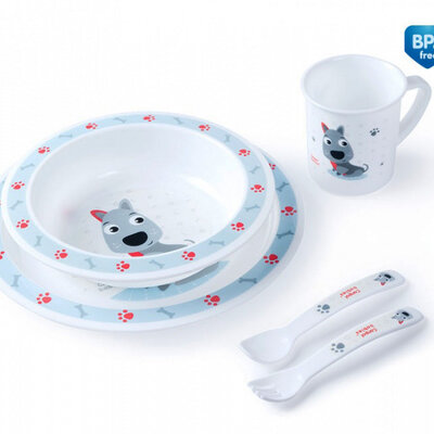 CANPOL Bebi set za hranjenje 4/401 DOG plava