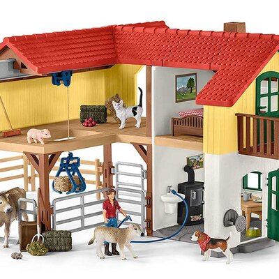 Schleich Figure Domaće životinje - Velika farma sa ljudima i životinjama 42407