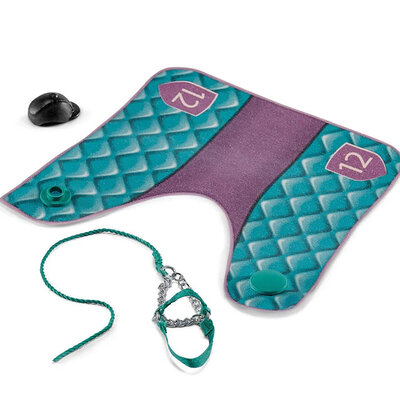 Schleich Figure Konji - Oprema - Ćebe i uzde za konja i kaciga za jahača 42461