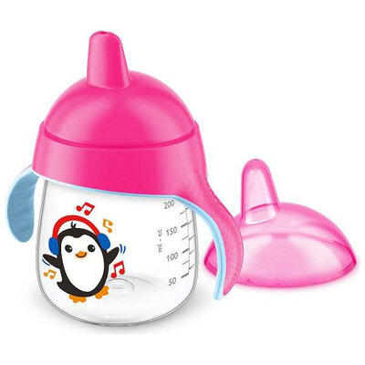 AVENT Premium Magična šolja 260ml 4432 PINGVIN roze SCF753/07