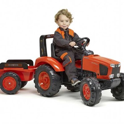 Kubota Dečiji traktor na pedale sa prikolicom Falk Toys 2060AB
