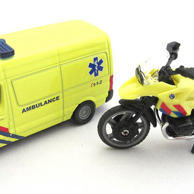 SIKU Set Ambulantna kola i motor - Ambulance Set 1654S