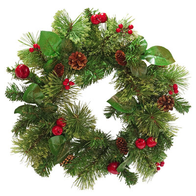 Ukras za vrata - božićni venac 30 cm crveni