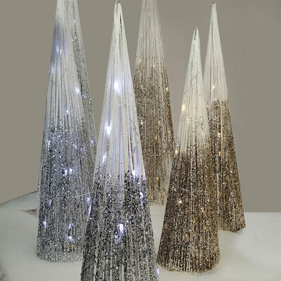 Svetleća LED Kupa - Zlatni Abažur - 80 cm Shiny Cone