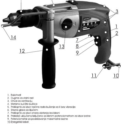 Vibraciona bušilica EDE1100-13Evolution 120100120