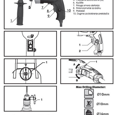 Vibraciona bušilica WSB800A 71080099